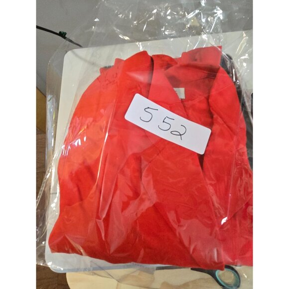 Vintage Chaus Red Short Sleeve Button-Up Blouse With Embroidered Crest Pocket - Picture 8 of 8